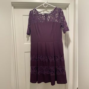 Purple lace top dress